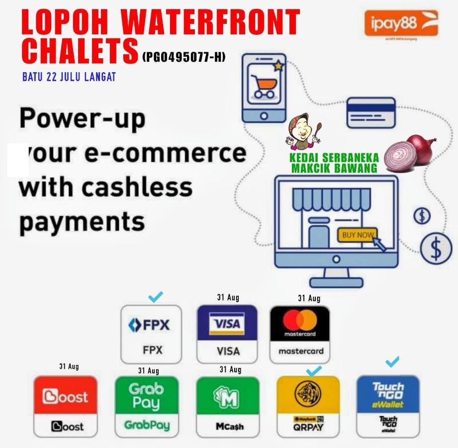 フル・ランガッ Lopoh Waterfront Budget Chaletsヴィラ エクステリア 写真